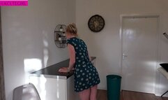 Stuck Upside Down in a Bin Wearing Latex Panties