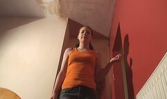 Hannah's White Chunky Platform Sandals 2 POV Angles