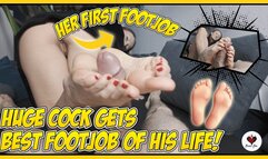 HUGE COCK GETS BEST FOOTJOB OF HIS LIFE! | DICK TIED OFF | SOLES | FEET | TOE JOB
