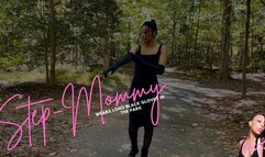 Step-Mommy Wears Long Black Gloves in the Park