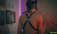 #halloween Hot submissive twink pup playing with his wip