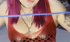 play with vibrotoy and poping balloons