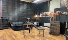 Lady Dark Angel - Ladies prep their slave for 200 strokes of the Cane