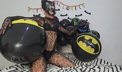 Batman Globes to Blow and Ride, 24-inch Chinese Globe and Garland with Black Globes