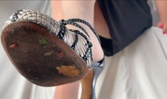 A Shoefetish and Crush Fetish Dream in Nylons and T-Strap Heels - POV and underglass views on Tramplegirls Heels, Shoefetish and Crush Fetish