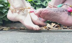 Footsie and Toe Wiggling Under the Table at the Park