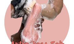 BRATTY TICKLES - After Yoga Sole Encounter with SOAPDADDY Part 3 Soles, Soapy Sole Brushing, Soapy Tickling