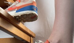 A Shoejob and cock domination Dream in Sneakers - Tramplegirl is giving a shoejob and CBT experience in her well worn and dirty Nike Waffle sneakers - inshoe and POV views - multiedit - 4k quality