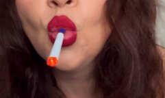 I wear only my panties while I smoke for you