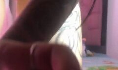 Latina Maid sends you videos while her husband is in the bathroom