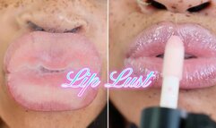 Lip Lust- Ebony Femdom Goddess Rosie Reed Pink Glossy Lipstick Fetish Tease With Glass Kissing- 1080p HD