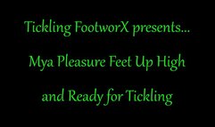 Mya Pleasure Feet Up High and Ready for Tickling