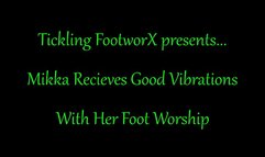 Mikka Receives Good Vibrations With Her Foot Worship