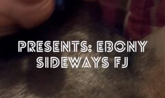 Ebony Sideways Footjob