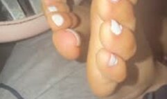 The Beautiful feet we met now she’s in love with getting her feet worshipped and giving footjobs