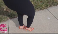 Outrageously High Orange Heels for Halloween and a Sensual Massage