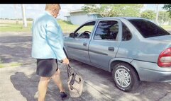 Diana Senior merciless cranking on sexy black pumps