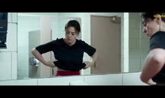 Monica Bellucci removes shirt and shows tits in Ville-Marie