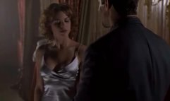 Kari Wuhrer shows cleavage and enters pool nude in Sliders