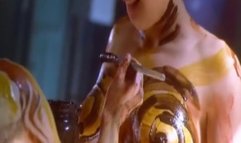 Christina Cox kisses other chick and gets naked