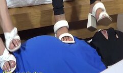 SBIF AND WORSHIP MY WHITE SANDALS MY FEET SOLES AND TOES AND SUCK ALL THEM