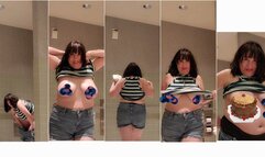 FEEDING YOU WHILE OUT PLUS TEASING YOU W MY HUGE TITS