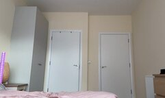 Crotch fetish touching at home pants