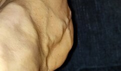 Up close veins and calves
