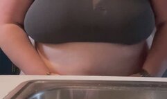 Doing dishes with my GIANT and HEAVY belly