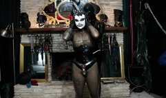 Rubberdoll is Gagged, Blindfolded, Belted in Chastity & Dommed in Dungeon, Zipped into Latex Bag & Vibrated until She Cums