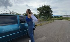 Karlotta with jeans and sports boots