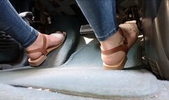 Driving with flat sandals