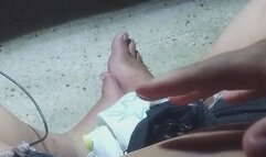 Belly and belly button rub with coke playing ps5