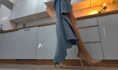 Lady Ruslana (From Ukraine) In Gold Shoes Rubs And Kick Your Balls - Part 2 - English And Russian Language