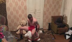 Jason sit to pop inflatable egg-Surpise