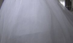 Red panties under the bride's dress b