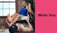 Blue Dress Foot Worship