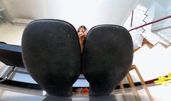 4K MENGMENG black platform sandals crushed 360VR