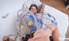 Q997 Stashia BTP's two balloons under Cosette's fishnets POV - 1080p