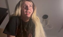 Farting in tight black yoga pants'