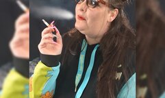 Smoking Milf outside sport game roleplay