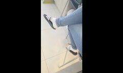 Quick kitchen footjob in November