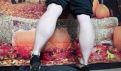 Calves Flex in Black Ballet Flats Thanksgiving Themed MP4 1080