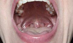 Mouth, tongue and uvula movements closeup 2 TH