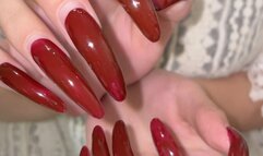 #101 - Red long nails show