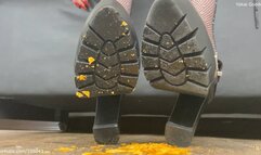 Food crush, heeled shoes worship, spitting and humiliation