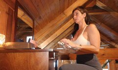 milf smoking getting ready for the day