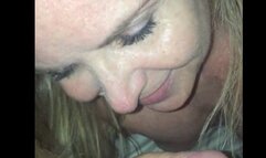Hot Blonde Cock Suker Deep Throats to the Balls