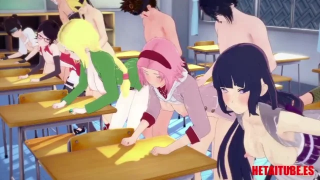 Cartoon Hentai Orgy - Naruto Boruto Hentai - Super Orgy Hinata, Sakura, Sarada, Ten Ten & Tsunade  Porn Video