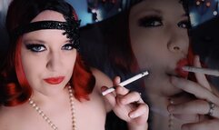 Smoking French Inhales Naughty Flapper - HD